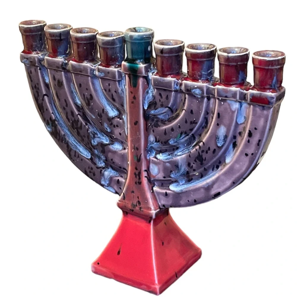 Jewish Ceramic Menorah